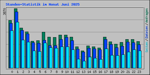 Stunden-Statistik im Monat Juni 2025