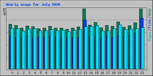 Hourly usage for July 2020