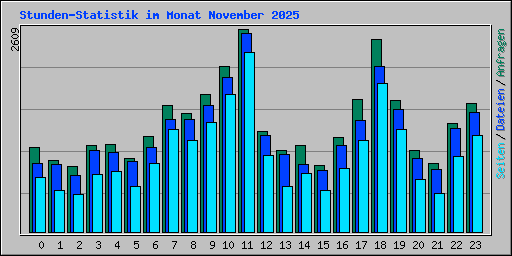 Stunden-Statistik im Monat November 2025