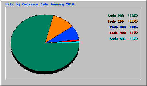Hits by Response Code January 2019